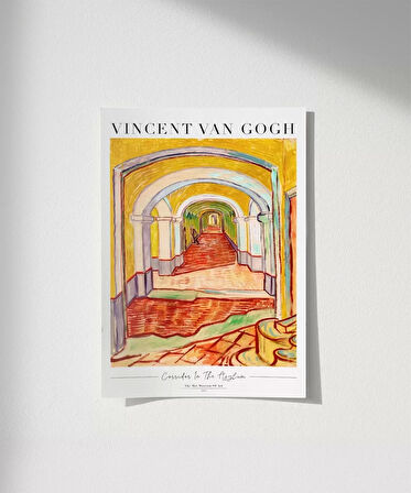 Çerçevesiz Poster Vincent Van Gogh Tımarhanedeki Koridor