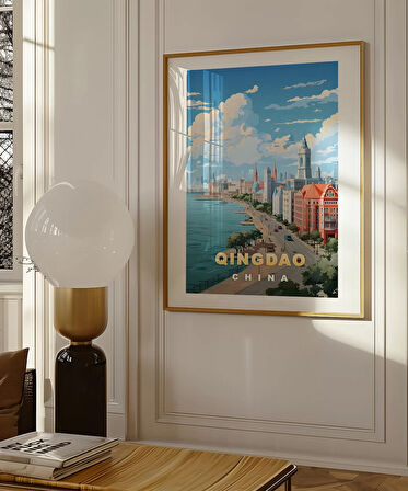 Çerçevesiz Poster Qingdao Sahil Manzarası