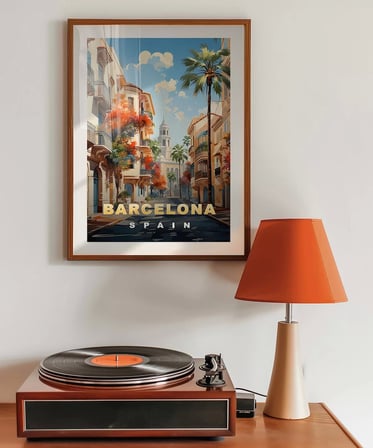 Çerçevesiz Poster Barcelona’nın Zarif Sokakları