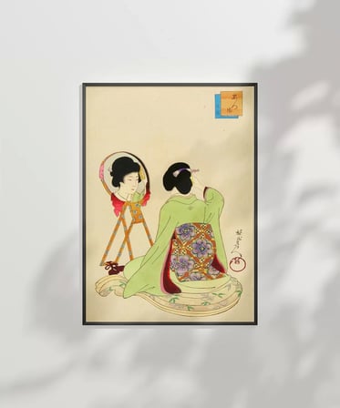 Çerçevesiz Poster Kimono ve Güzellik