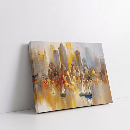Şehir Işıltısı Kanvas Tablo