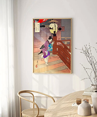 Çerçevesiz Poster Tapınakta Sessiz Dilek