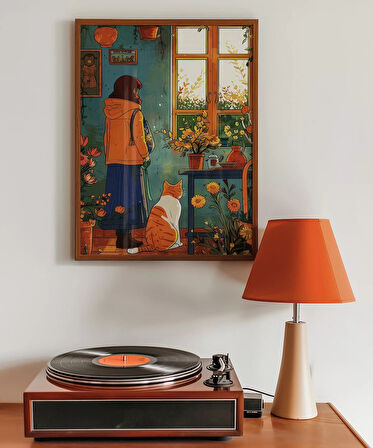 Çerçevesiz Poster Doğal Işık ve Çiçekler