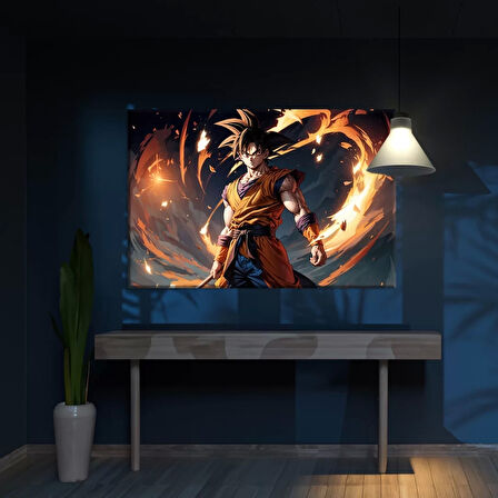 Dragon Ball Ateşler Kanvas Tablo