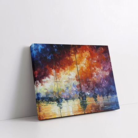 Gökkuşağı Yağmuru Kanvas Tablo