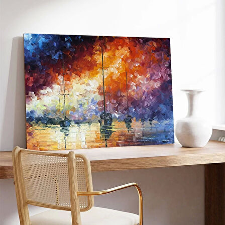 Gökkuşağı Yağmuru Kanvas Tablo