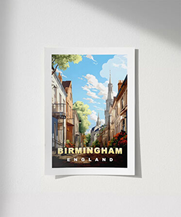 Çerçevesiz Poster Birmingham'ın Sakin Sokakları