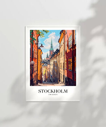 Çerçevesiz Poster Gamla Stan'ın Zarif Sokakları