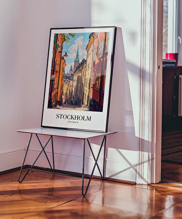 Çerçevesiz Poster Gamla Stan'ın Zarif Sokakları
