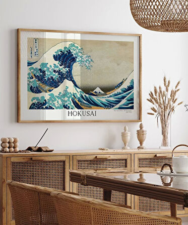Çerçevesiz Poster Hokusai Kanagawa Açıklarında Büyük Dalga