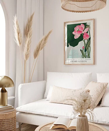 Çerçevesiz Poster Ohara Koson Çiçek Açan Lotus Çiçekleri