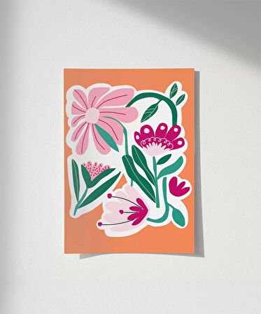 Çerçevesiz Poster Floral Enerji