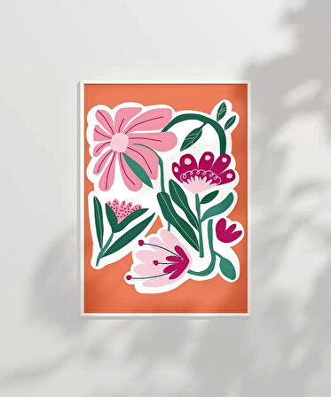 Çerçevesiz Poster Floral Enerji