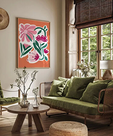 Çerçevesiz Poster Floral Enerji