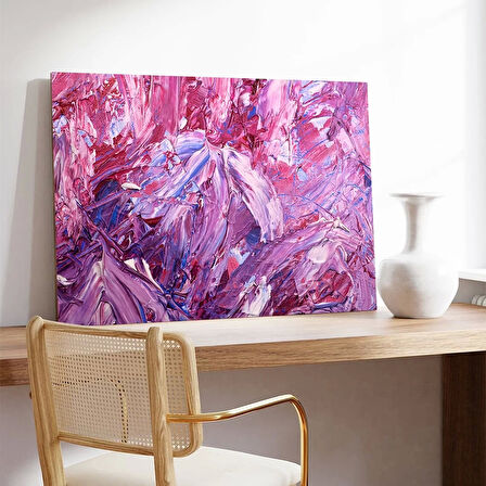 Mor Yaprak Fısıltıları Kanvas Tablo