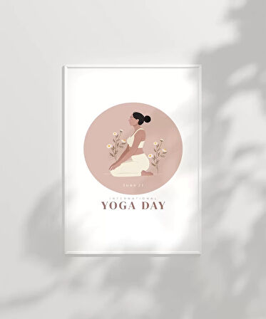 Çerçevesiz Poster Yoga ile Çiçek Aç