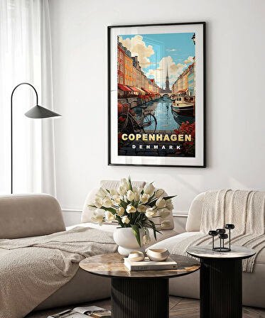 Çerçevesiz Poster Nyhavn'ın Renkli Kanalları