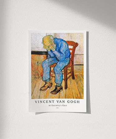 Çerçevesiz Poster Vincent Van Gogh Üzgün Yaşlı Adam