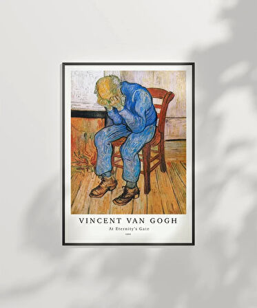Çerçevesiz Poster Vincent Van Gogh Üzgün Yaşlı Adam
