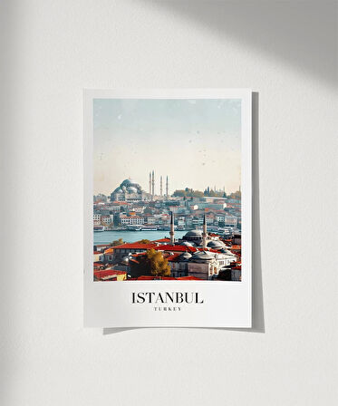 Çerçevesiz Poster Timeless Istanbul Skyline