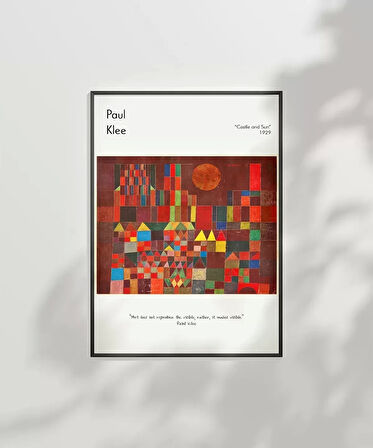 Çerçevesiz Poster Paul Klee Kale ve Güneş
