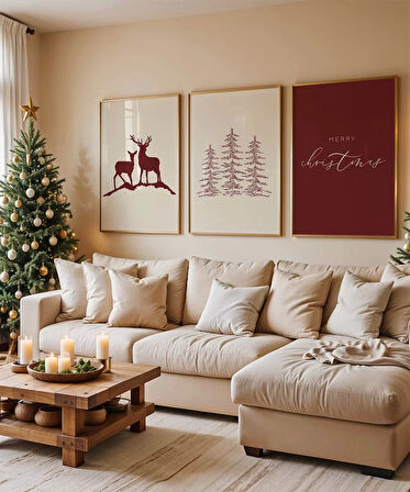 Çerçevesiz Poster Yeni Yıl Ruhu 3'lü