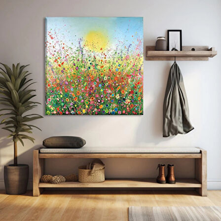 Bahar Çiçeği Yağmuru Kanvas Tablo