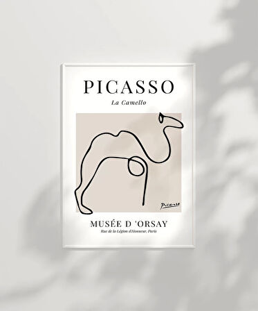 Çerçevesiz Poster Picasso Tarzı Deve Tablosu