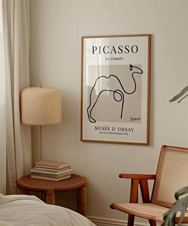 Çerçevesiz Poster Picasso Tarzı Deve Tablosu