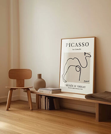 Çerçevesiz Poster Picasso Tarzı Deve Tablosu