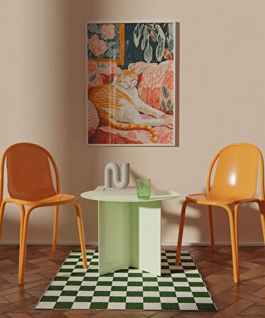 Çerçevesiz Poster Kedinin Gün Batımı Keyfi