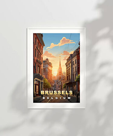 Çerçevesiz Poster Gün Batımında Zarafet