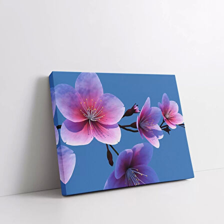 Pembe Çiçekler Kanvas Tablo