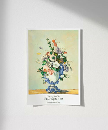 Çerçevesiz Poster Paul Cézanne Rokoko Vazoda Çiçekler 2