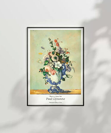 Çerçevesiz Poster Paul Cézanne Rokoko Vazoda Çiçekler 2