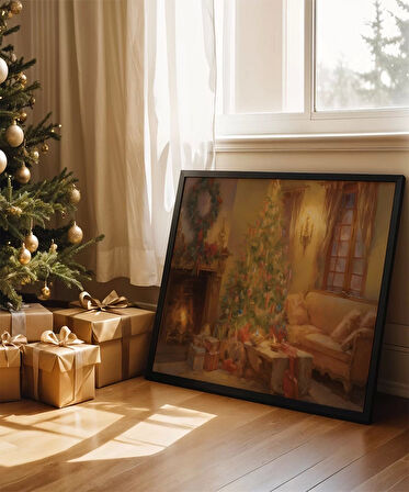 Çerçevesiz Poster Klasik Noel Dekoru