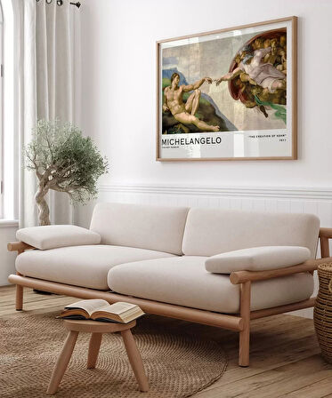 Çerçevesiz Poster Michelangelo Adem'in Yaratılışı