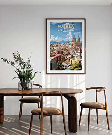Çerçevesiz Poster Puebla’nın Renkli Sokakları