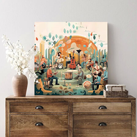 Orkestra Şehri Kanvas Tablo