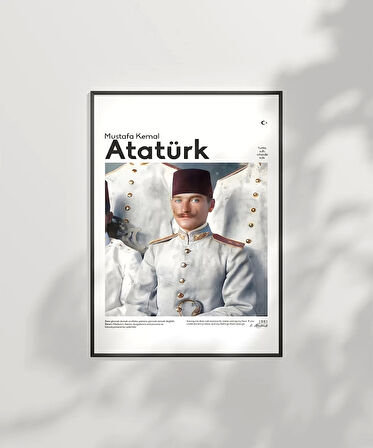 Çerçevesiz Poster Genç Subay Mustafa Kemal
