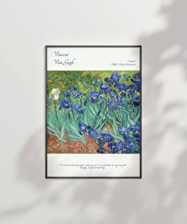 Çerçevesiz Poster Vincent Van Gogh Süsen Çiçekleri