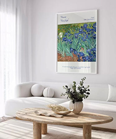 Çerçevesiz Poster Vincent Van Gogh Süsen Çiçekleri