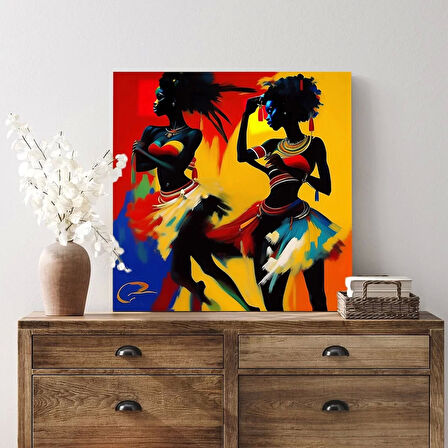 Etnik Dansçılar Kanvas Tablo