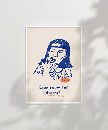 Çerçevesiz Poster Ahududu ve Tatlı Kaçamak