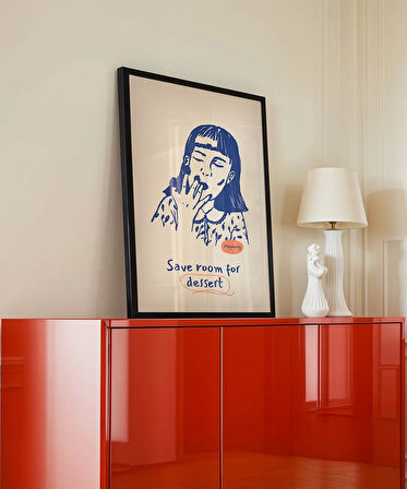 Çerçevesiz Poster Ahududu ve Tatlı Kaçamak