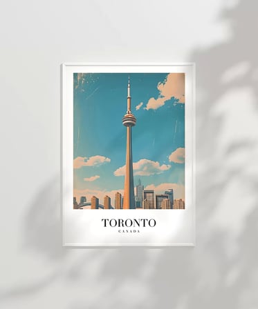 Çerçevesiz Poster Gökyüzüne Dokunan Toronto
