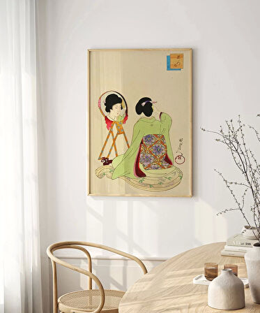 Çerçevesiz Poster Kimono ve Güzellik