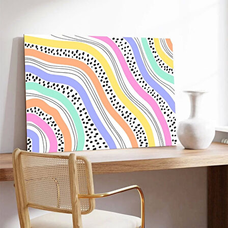 Psikedelik Dalgalar Kanvas Tablo