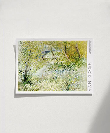 Çerçevesiz Poster Vincent Van Gogh Riverbank'da Bahar Vakti