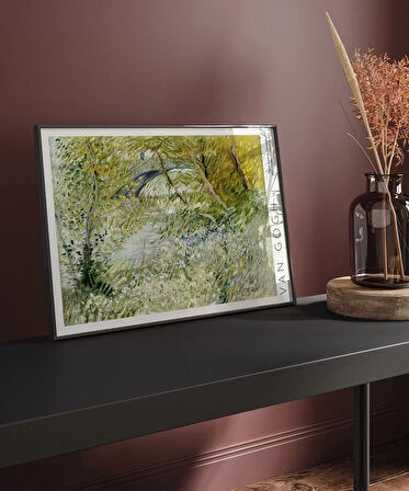 Çerçevesiz Poster Vincent Van Gogh Riverbank'da Bahar Vakti